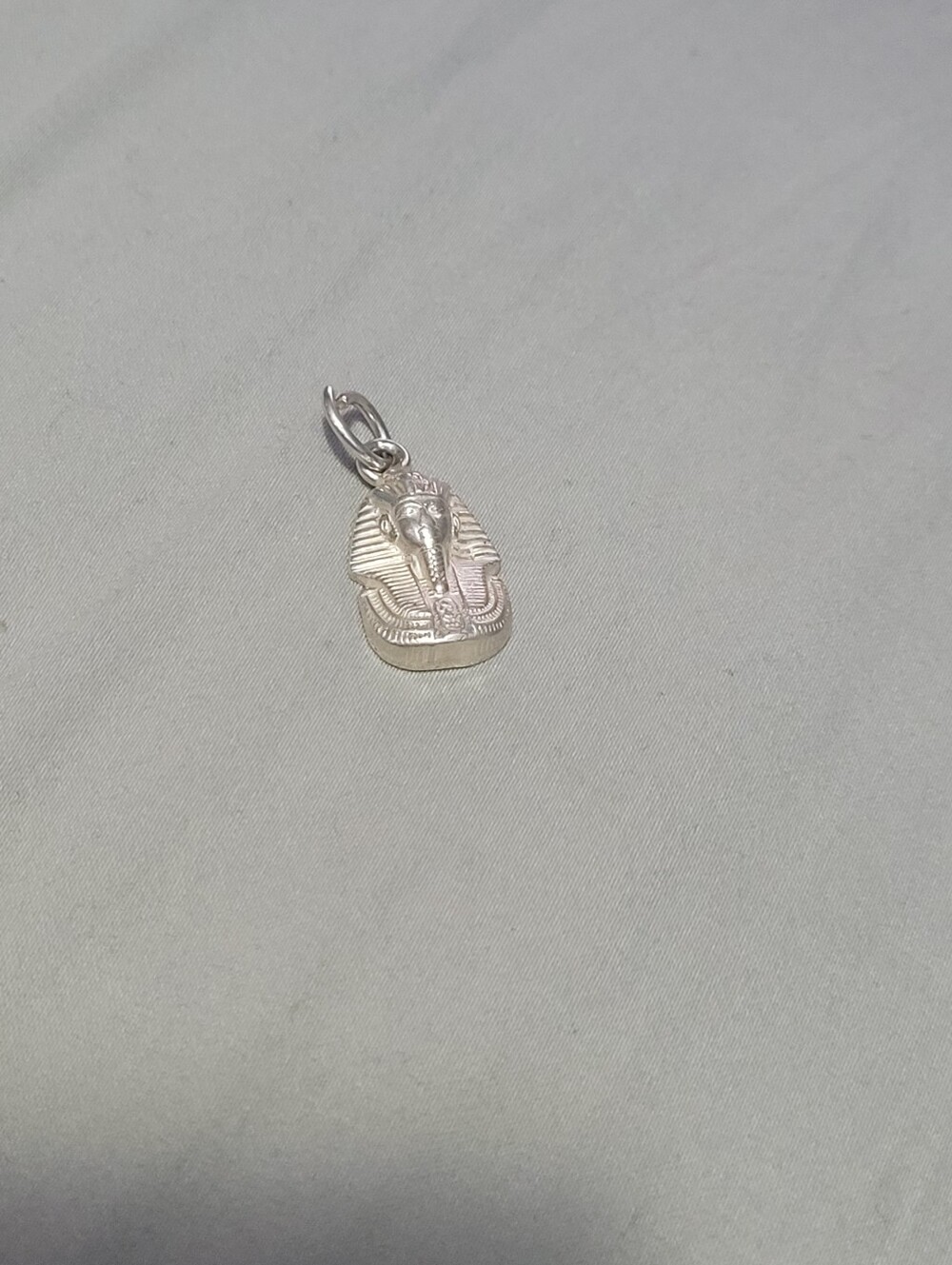 Sterling Silver Egyptian Pharaoh Pendant Charm - Silver